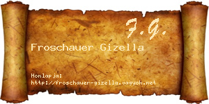 Froschauer Gizella névjegykártya